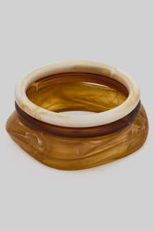 Three Piece Acrylic Bangle Set