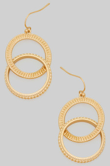 Textured Ring Drop Earrings