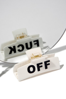 Fuck Off Claw Hair Clip