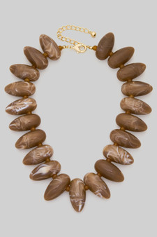 Marbled Stone Beaded Necklace