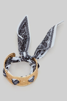 Paisley Scarf Wrapped Cuff Bracelet