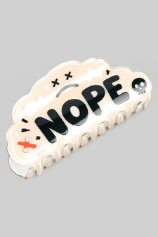 Clear Acrylic Double Sided Nope Hair Clip