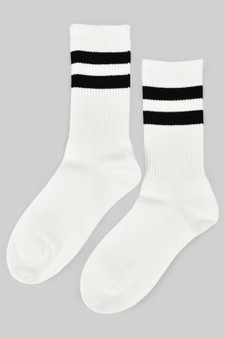 Striped Ribbed Socks