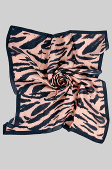 Zebra Print Silky Square Scarf