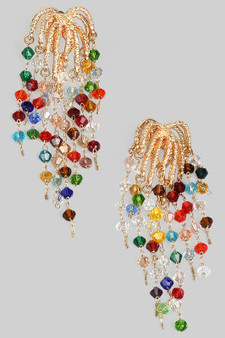 Fireworks Multi Beaded Drop Earrings