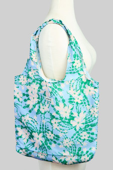 Painted Floral Print Tote Bag