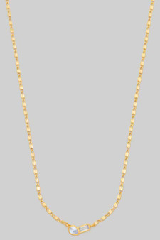 Teardrop Baguette Cz Pendant Necklace