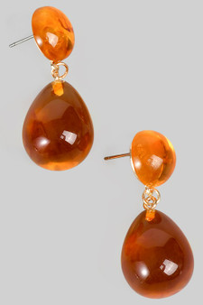 Acrylic Resin Drop Earrings
