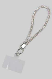 Rhinestone Covered Wrist Lanyard For Keys Or Phone