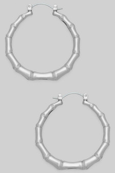 Brass Bamboo Hoops