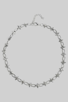 Double Spike Goth Chain Necklace