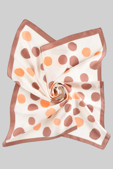 Dot Print Silky Square Scarf
