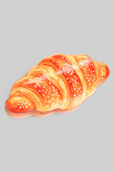 Glittery Salted Croissant Hair Clip