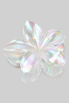 Iridescent Matte Finish Flower Hair Clip