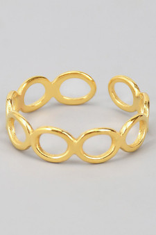 Cutout Circle Link Brass Ring