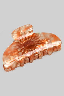 Marbled Acrylic Blazing Sun Print Hair Clip