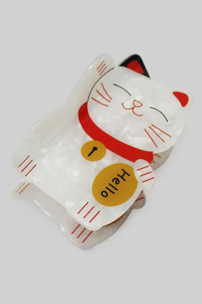 Marbled Acrylic Money Cat Hair Clip
