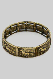 Western Horse Link Stretch Bracelet
