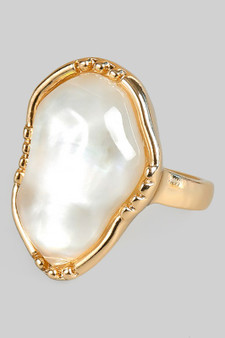 Organic White Stone Ring