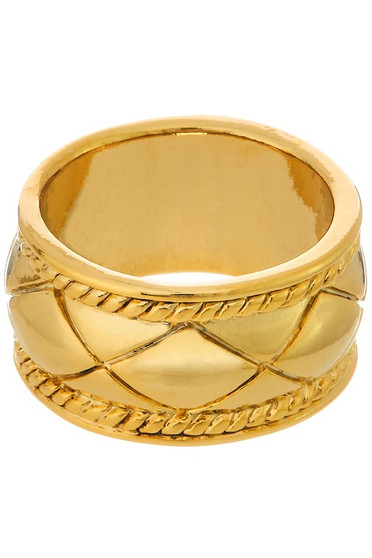 Thick Checker Band Ring