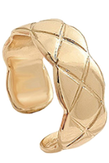 Cross Textured Open Ring