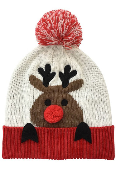 Reindeer Holiday Beanie