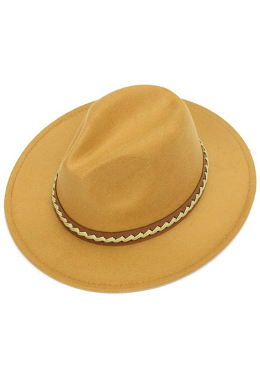 Western Belt Fedora Hat - #KC15246