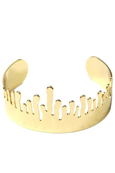 Gold Drip Cuff Bracelet