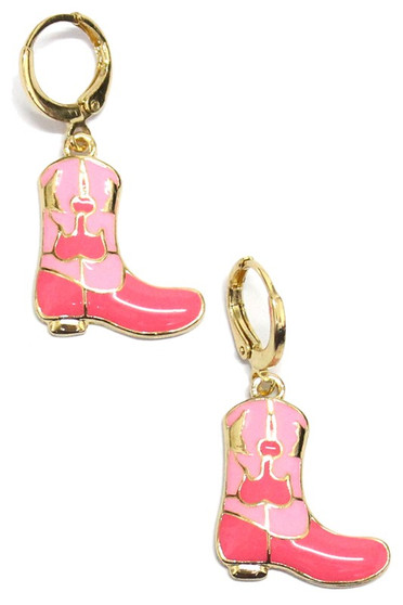 Cowgirl Boot Huggie Earrings - #KE17069