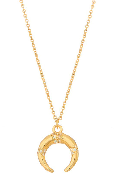 Cz Horn Pendant Nekclace