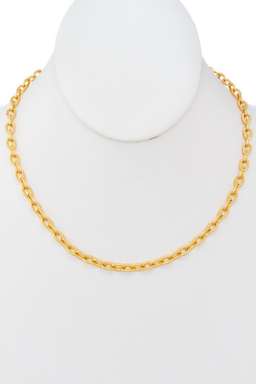 Round Link Chain Necklace - #GN7986