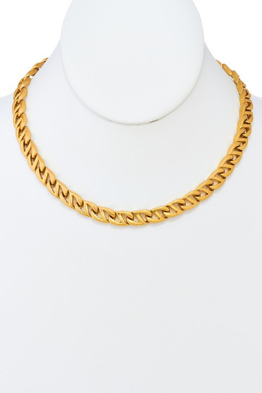 Worn Gold Chain Necklace