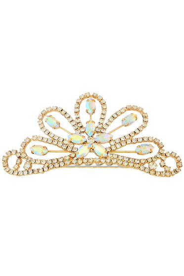 Ab Diamond Floral Tiara Comb