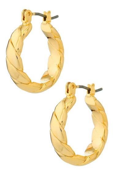 Twist Rope Mini Huggie Earrings