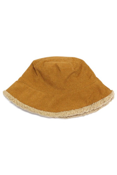 Corduroy Fur Bucket Hat