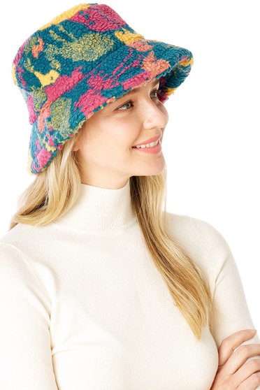 Tie Dye Fur Bucket Hat