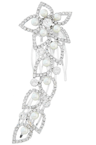 Cz Pearl Floral Vine Hiar Comb