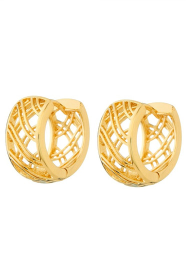 Open Filigree Mini Huggie Earrings