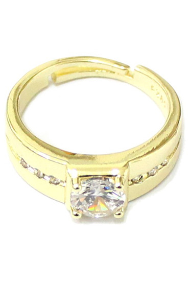 Diamond Brass Band Ring