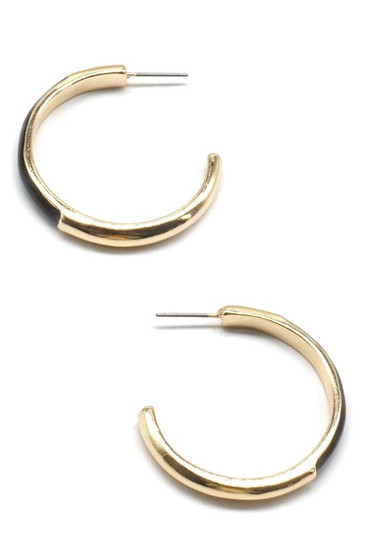 Colored Enamel Hoop Earrings