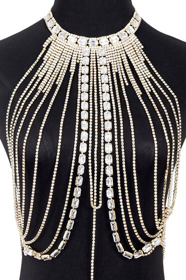 Cz Tassel Body Chain