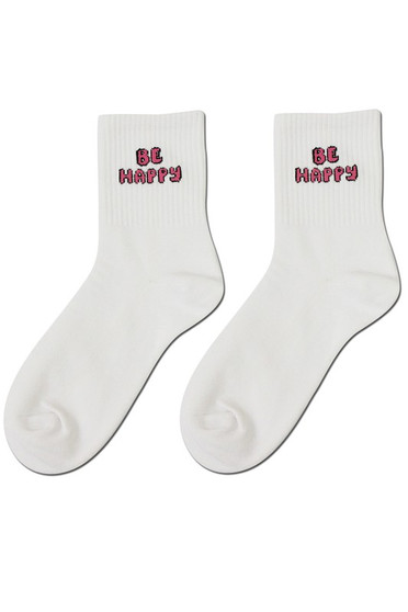 Be Happy Crew Socks