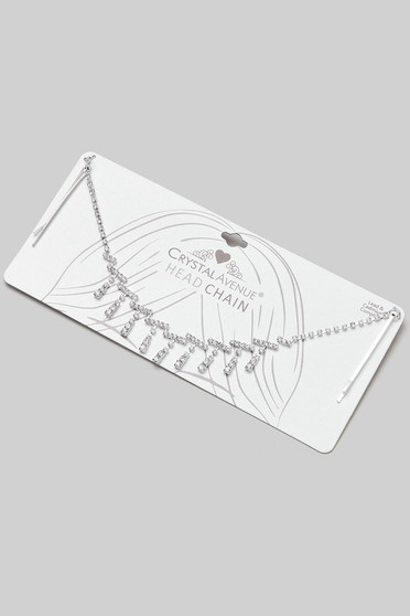 Rhinestone Bar Drop Head Chain Pin