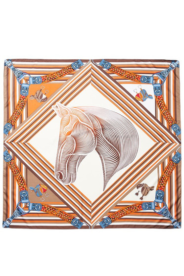 Horse Diamond Design Twill Scarf