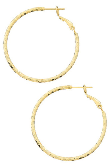 Dash Cut Hoop Earrings