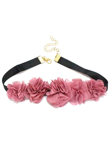 Mesh Floral Choker Necklace