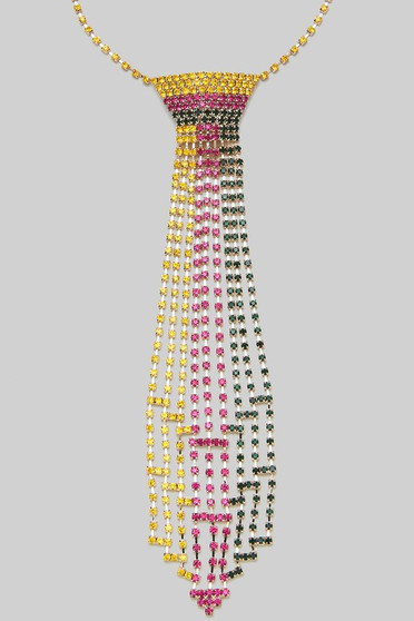Rhinestone Necklace Tie