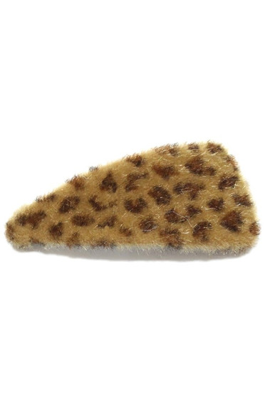 Leopard Fur Snap Hair Pin