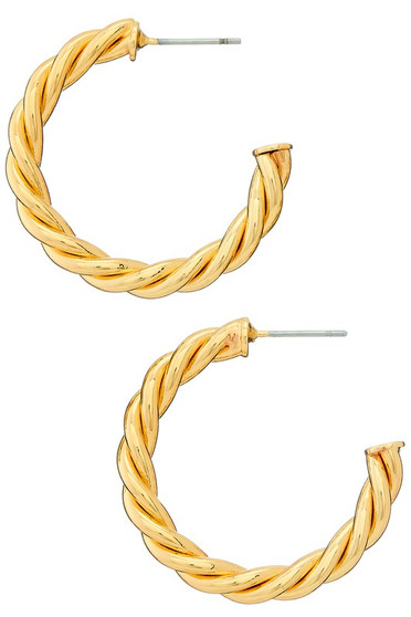 Twist Open Hoop Earrings - #LSE6853-K26