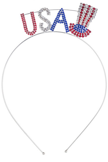  Usa And Hat Wire Headband.  - #71482-0